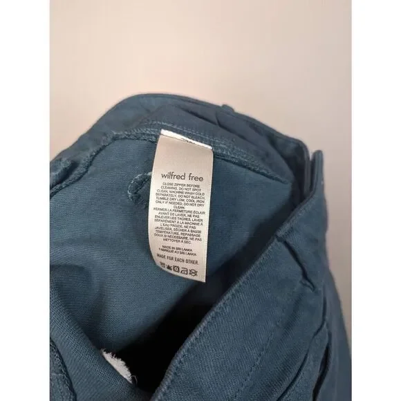 Aritzia Wilfred Free high-rise straight leg teal jeans size 8